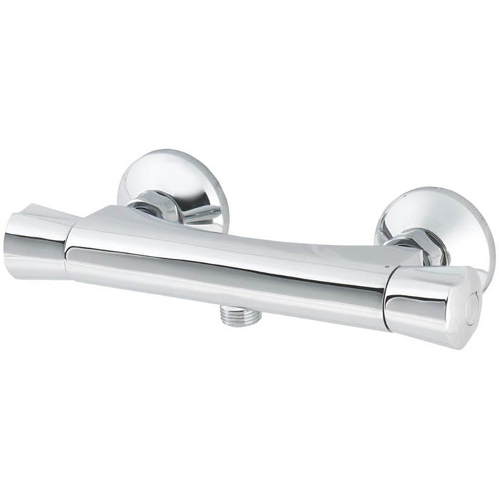 Thermostatic Mixer Shower Valve Dual Flow Exposed Chrome 6 Ltr/min Brass - Image 1