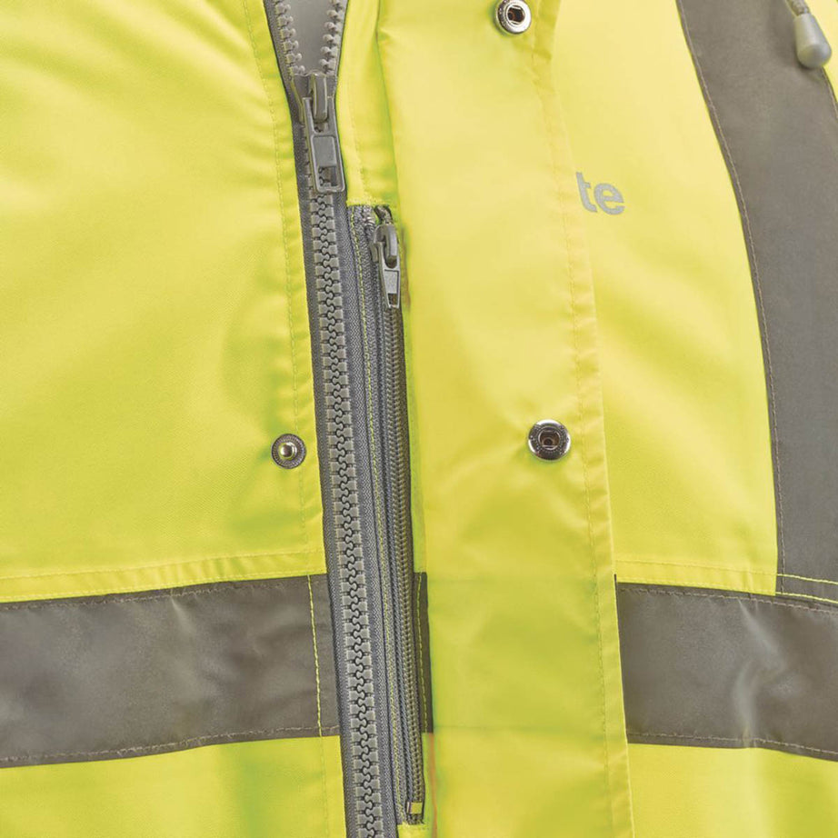 Site Hi-Vis Traffic Jacket Yellow Shackley Zipped Reflective XX Large 60" Chest - Image 6