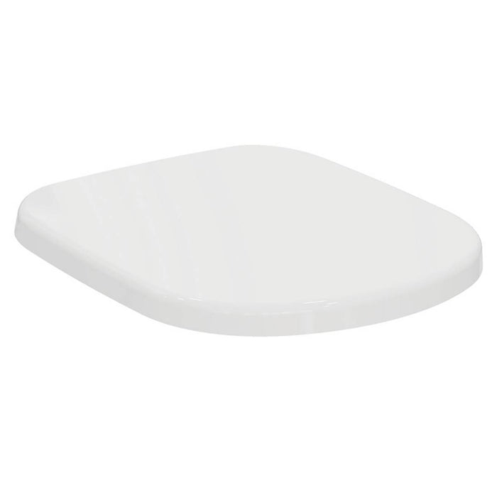 Toilet Seat With Cover Soft-Close Duraplast White Top Fix Modern Durable - Image 1