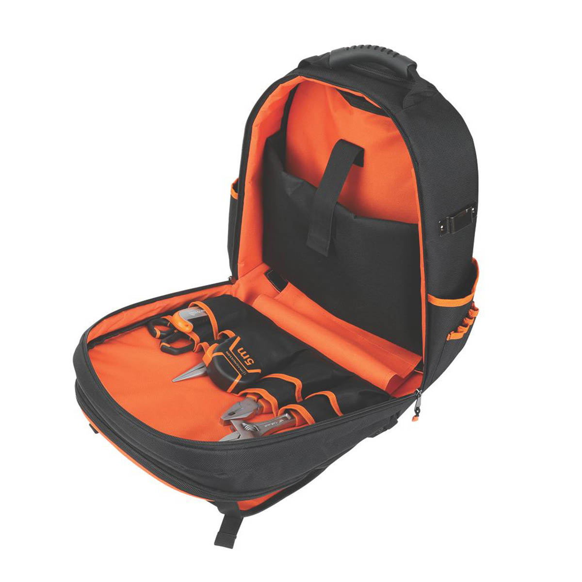 Magnusson Backpack Wheeled Orange Black Heavy Duty Water Resistant 25Ltr - Image 2