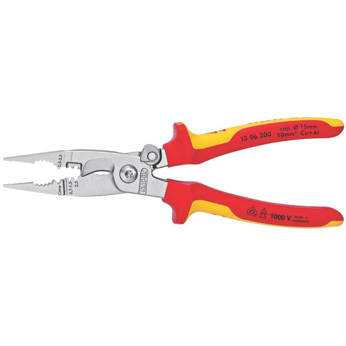 Knipex 5-in-1 Combination Pliers Long Nose Electrical Installation 8inches 200mm - Image 2