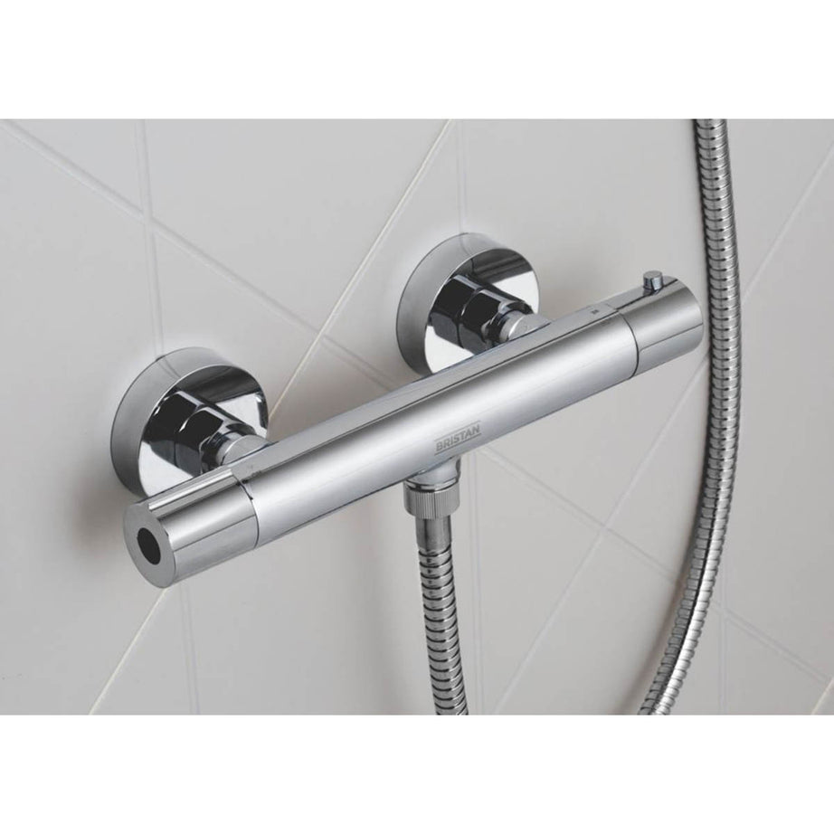 Bristan Thermostatic Mixer Shower Single Spray Pattern Chrome Round Contemporary - Image 3