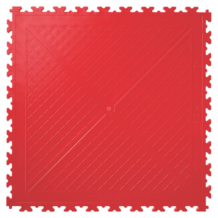 Garage Interlocking Floor Tile Red Anti Slip Ultra Tough 497 x 497mm 4 Pack - Image 2