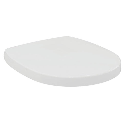 WC Toilet Seat and Cover Duraplast White Standard Close Top Fix Round - Image 1