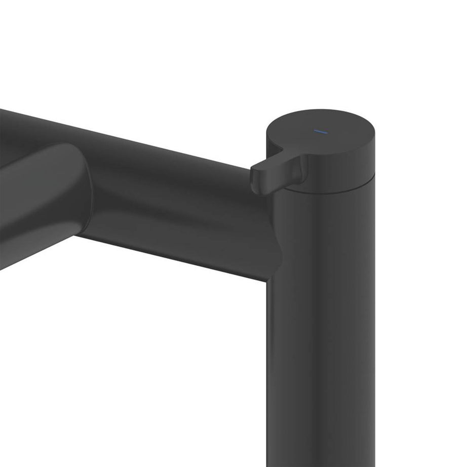 Swirl Bath Filler Mixer Tap Dual Lever Black Brass Deck Mounted Modern 192mm - Image 3