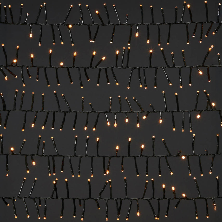 LED Christmas String Lights 1000 Warm White Cluster Timer Indoor  13m - Image 2