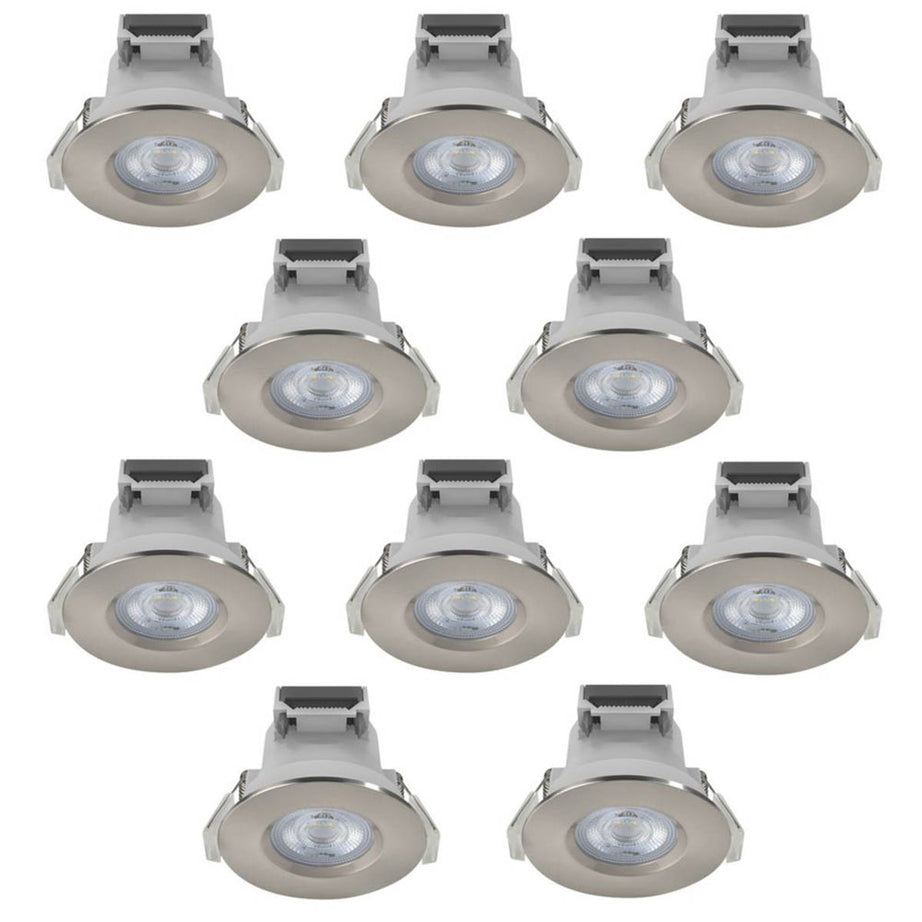 LAP Downlights LED Variable White Round Plastic Brushed Nickel Dimmable 10 Pack - Image 7