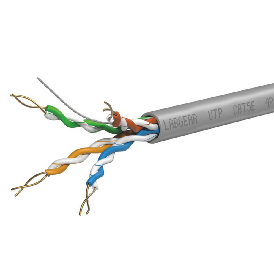 Labgear Ethernet Cable Cat 5e 4-Pair 8-Core Unshielded 5.1mm Indoor Coil 50m - Image 1