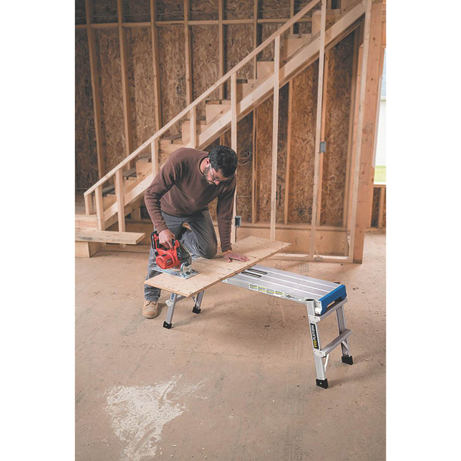 Werner Work Platform Ladder Aluminium Folding Heavy Duty Anti-Slip 500 x 1150mm - Image 3