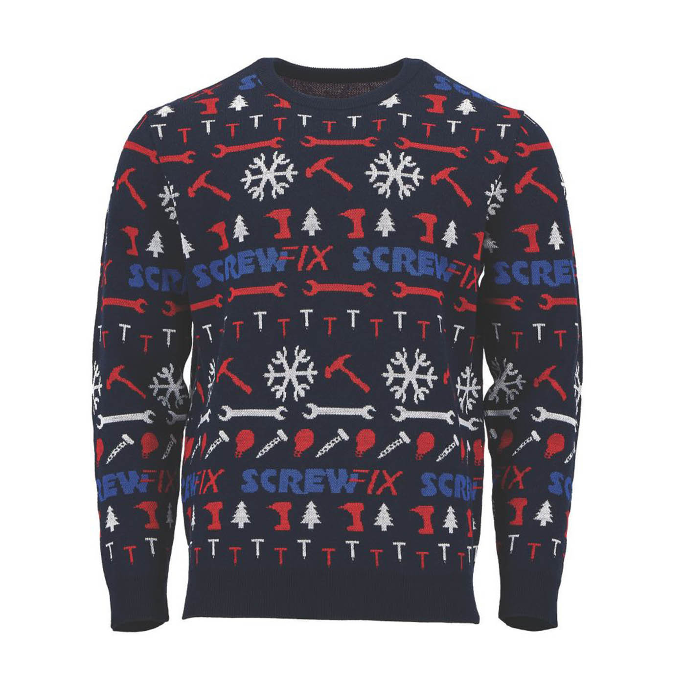 Site Christmas Work Jumper Mens Blue Pullover Sweatshirt Large 45in Chest - Image 1