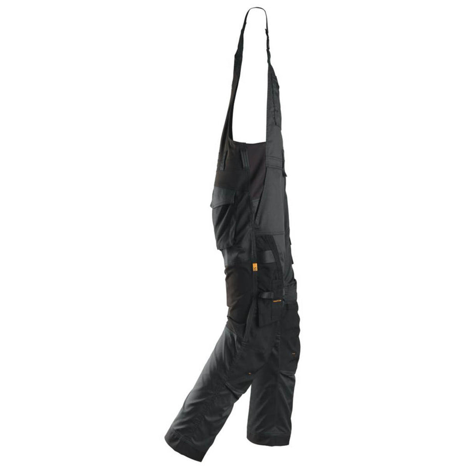 Snickers Work Overalls Bib And Brace Mens Black Multi Pockets Large 39"W 32"L - Image 2