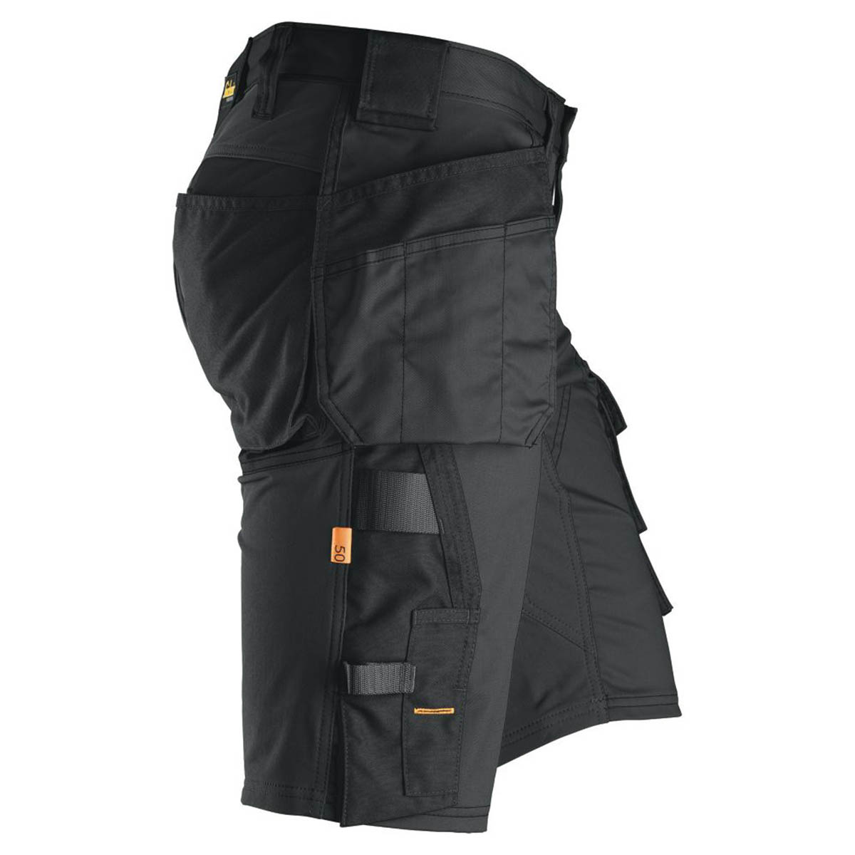 Snickers Work Shorts 16 Pockets Black 6141 Slim Fit Stretch Breathable 35" W - Image 4