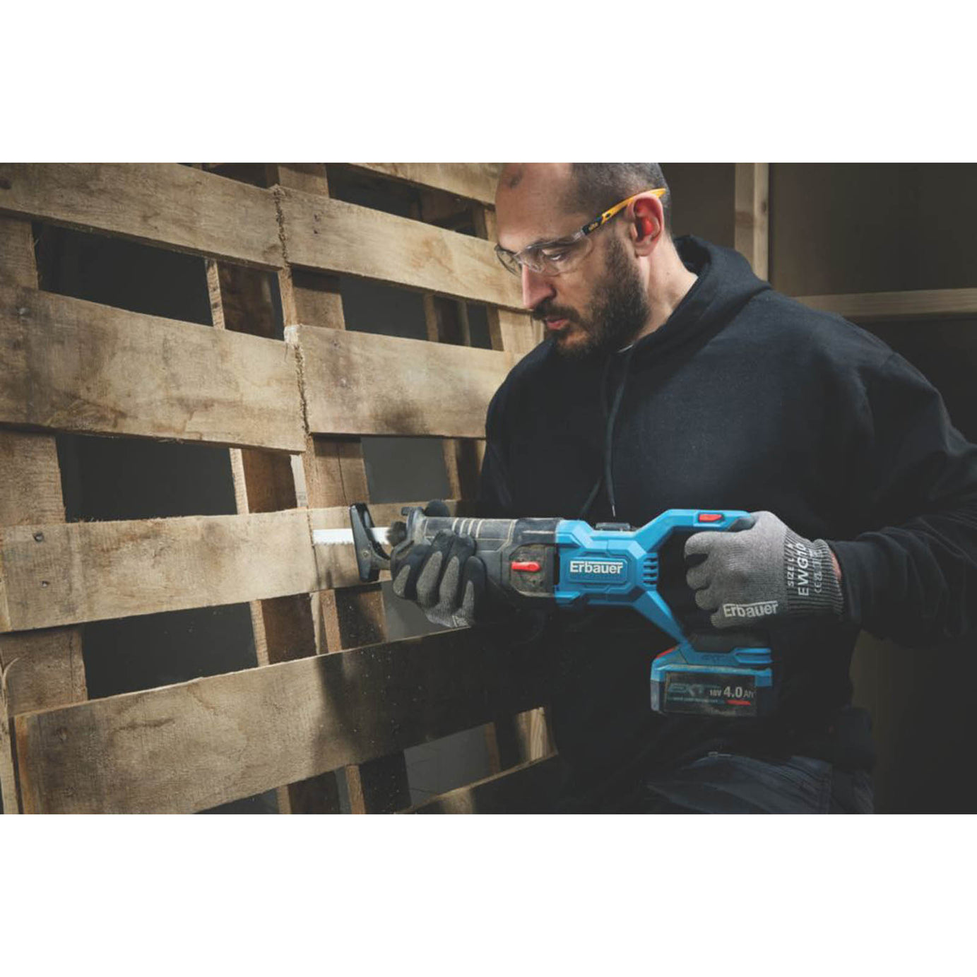 Erbauer ERI1089RSP 18V 1 x 4.0Ah Li-Ion EXT Brushless Cordless Reciprocating Saw - Image 4