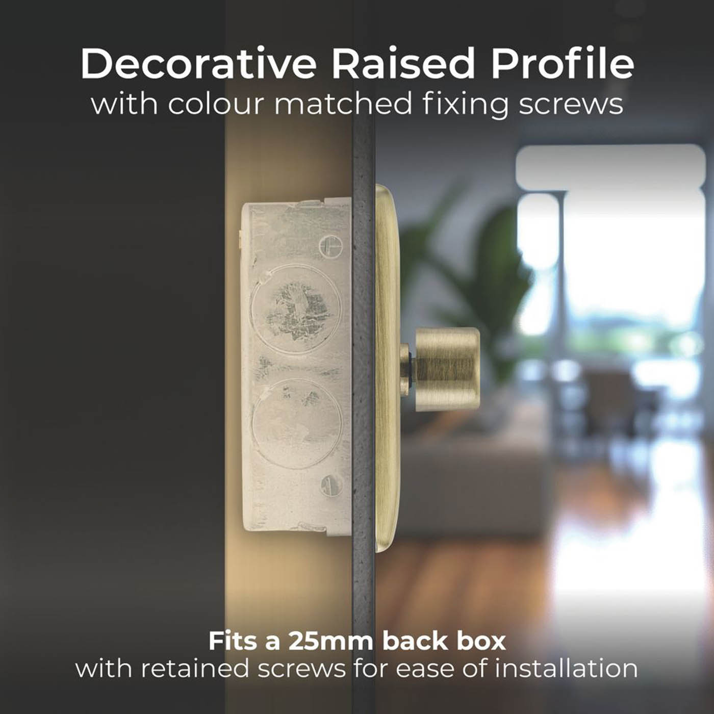 BG LED Dimmer Light Switch Double Antique Brass 2-Gang 2-Way Rotary Modern - Image 5