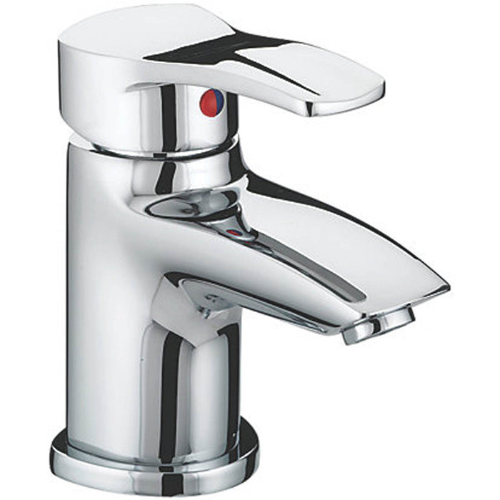 Basin Mono Mixer Tap Pop-Up Waste Chrome Single Lever Bathroom Modern Shiny - Image 1