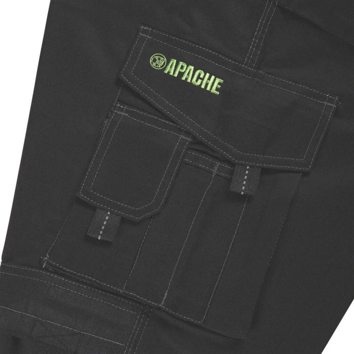 Apache Mens Work Trousers Black Breathable Multi Pockets Comfort 38" W 29" L - Image 6