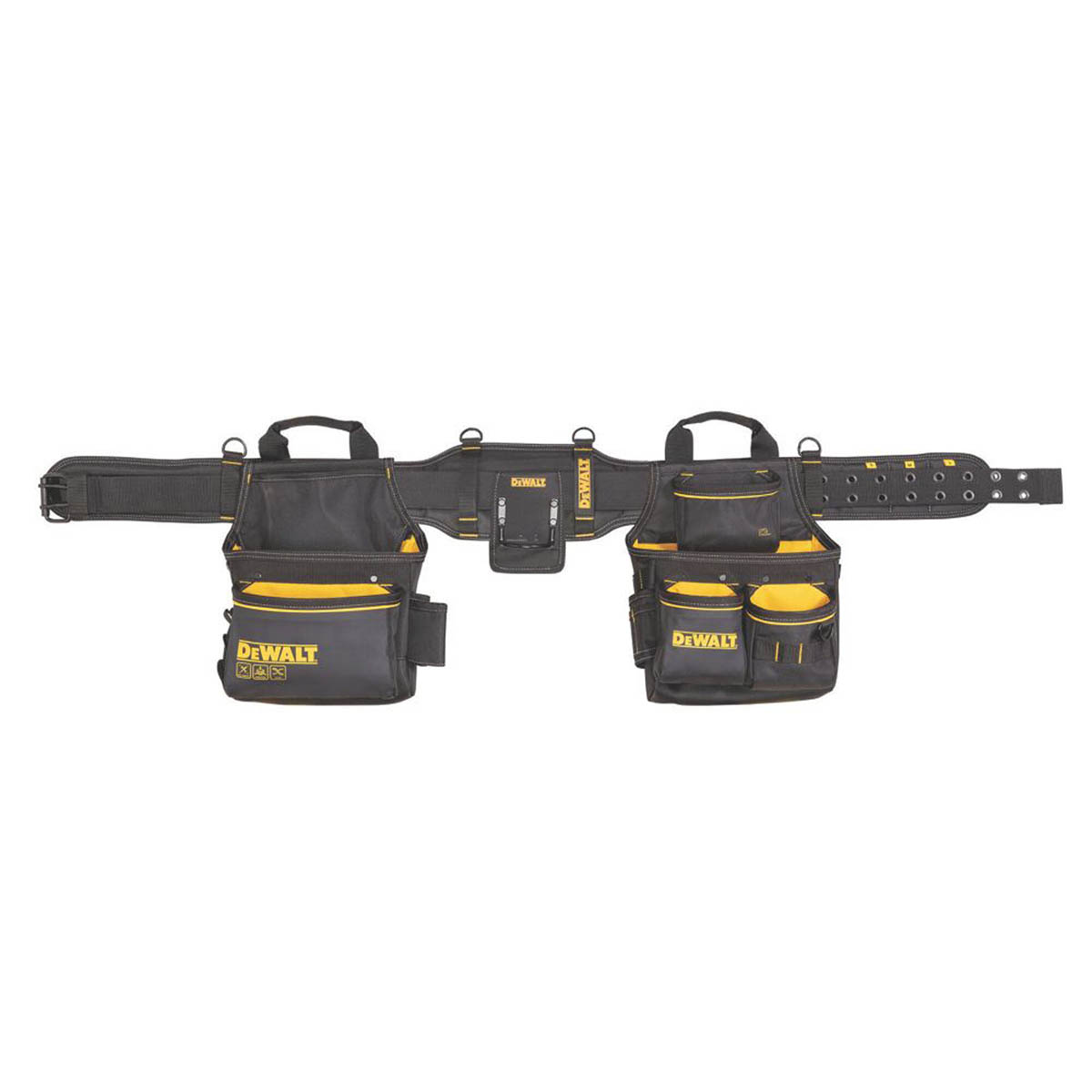 DEWALT Tool Belt Rig DWST40603-1 Fully Adjustable Carry Handles Hi-Vis Black - Image 1