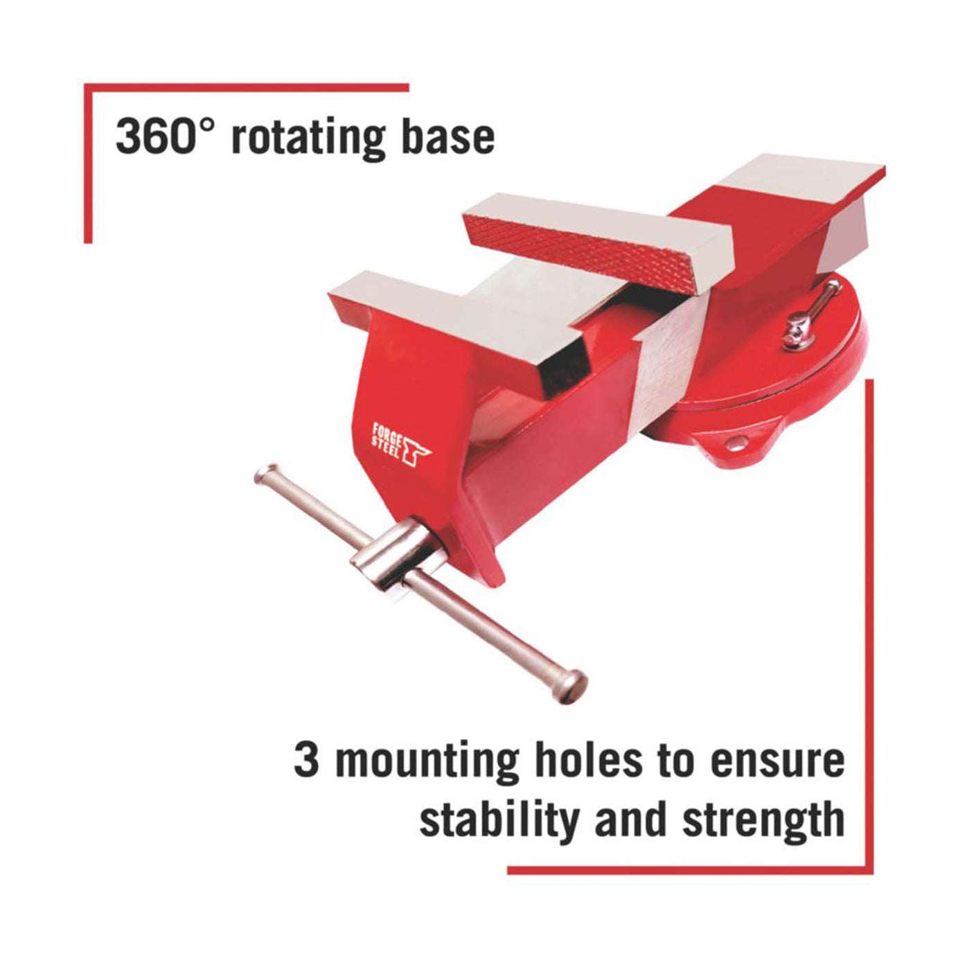 Forge Steel Workshop Vice 4.64" (118mm) - Image 3