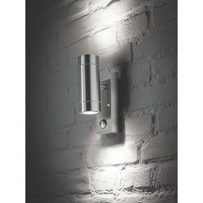 Wall Light Up Down Outdoor Porch Lamp PIR Sensor Sconce Stainless Steel IP44 35W - Image 2