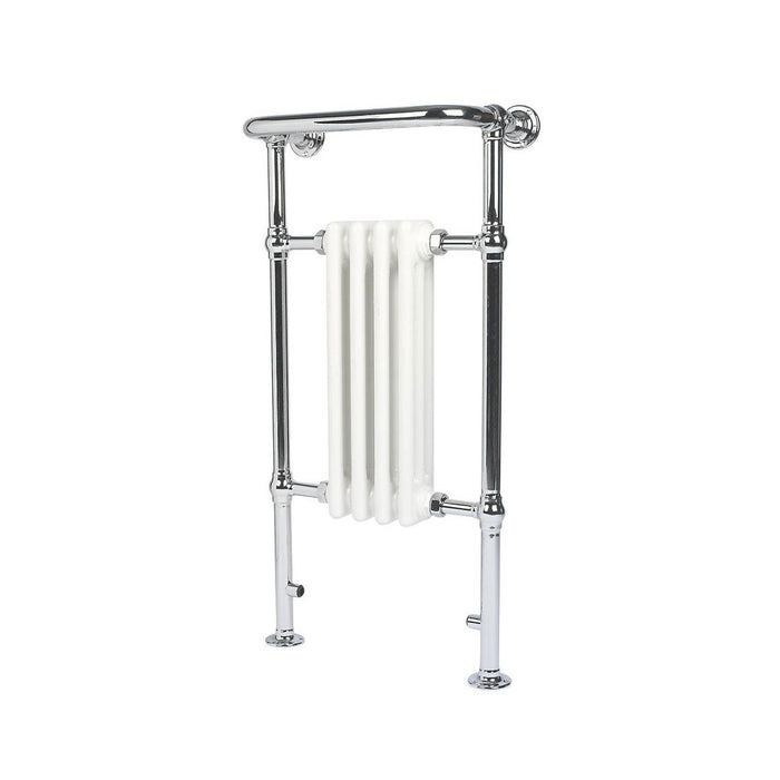 Bathroom Radiator Chrome 3 Column Heater With Rail Steel 323W (H)95.2x(W)47.9cm - Image 1