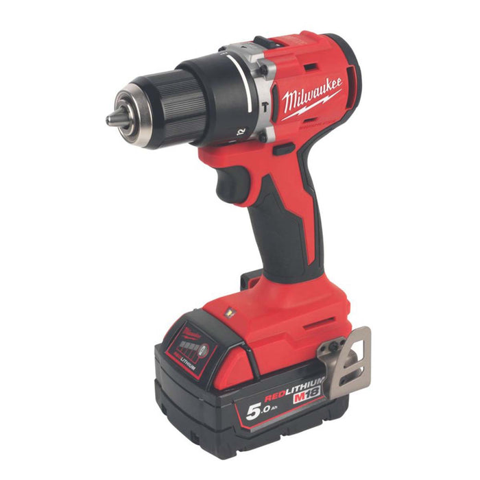 Milwaukee Cordless Combi Drill M18BLPDRC-502C 18V 2 x 5.0Ah Li-Ion RedLithium - Image 2