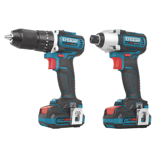 Erbauer Combi Drill Impact Driver Kit Cordless 12V 2x3.0Ah ECD12-Li-2/EID12-Li-2 - Image 1