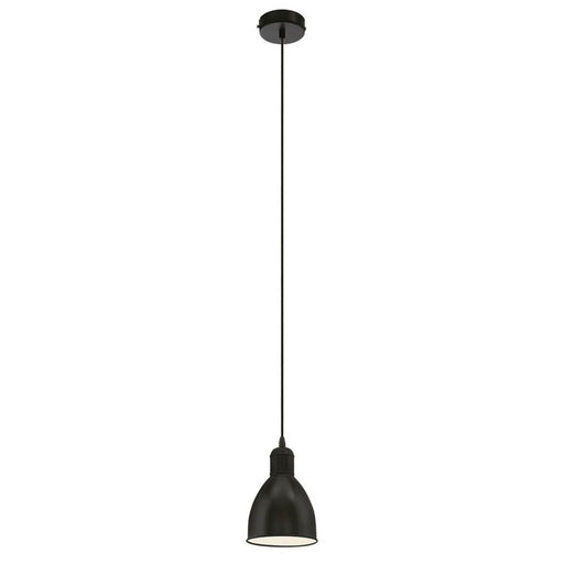 Pendant Ceiling Light Black Steel Round Shade Dining Room Modern Industrial - Image 1