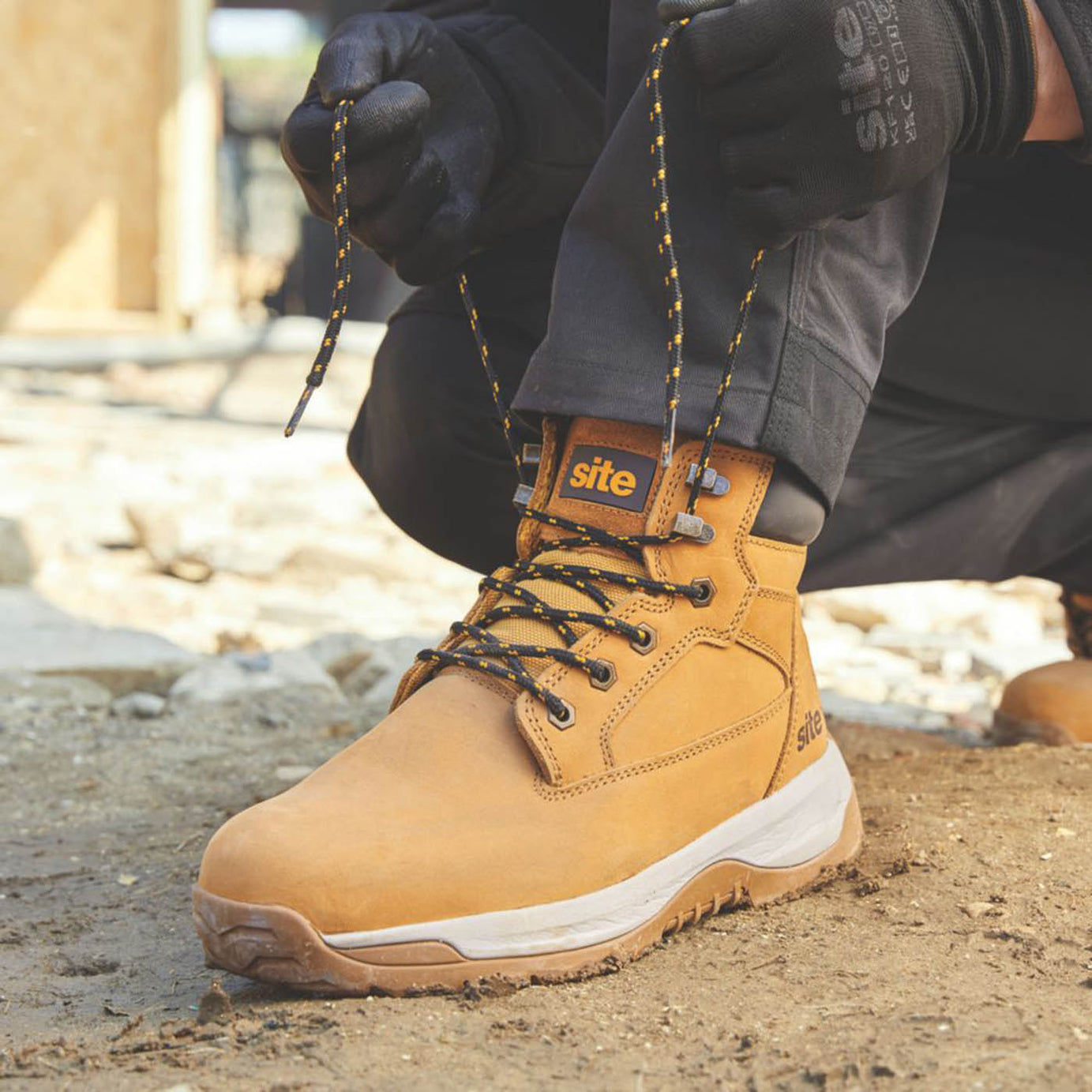 Site Arenite Size 5  Tan  Steel Toe Cap Safety Boots - Image 3