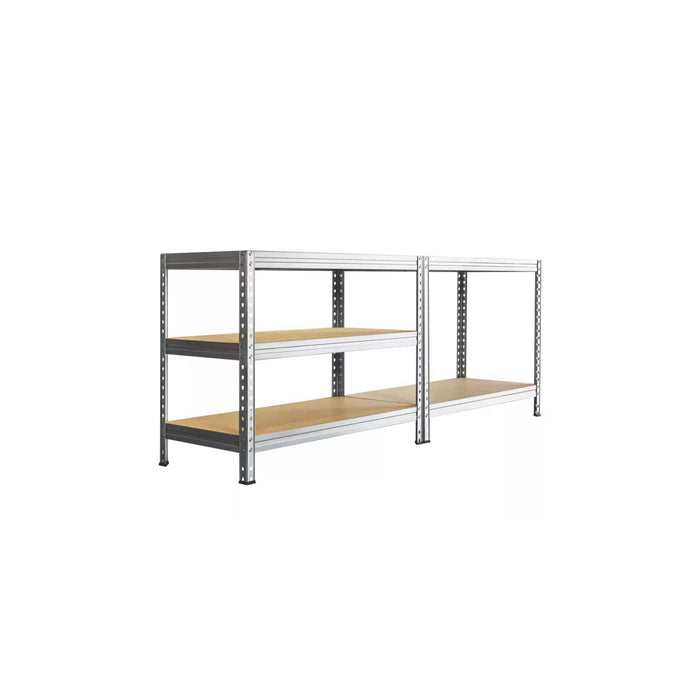 Shelving Unit 5 Tier Silver Heavy Duty Steel Shelves Garage Storage Racks - Image 4