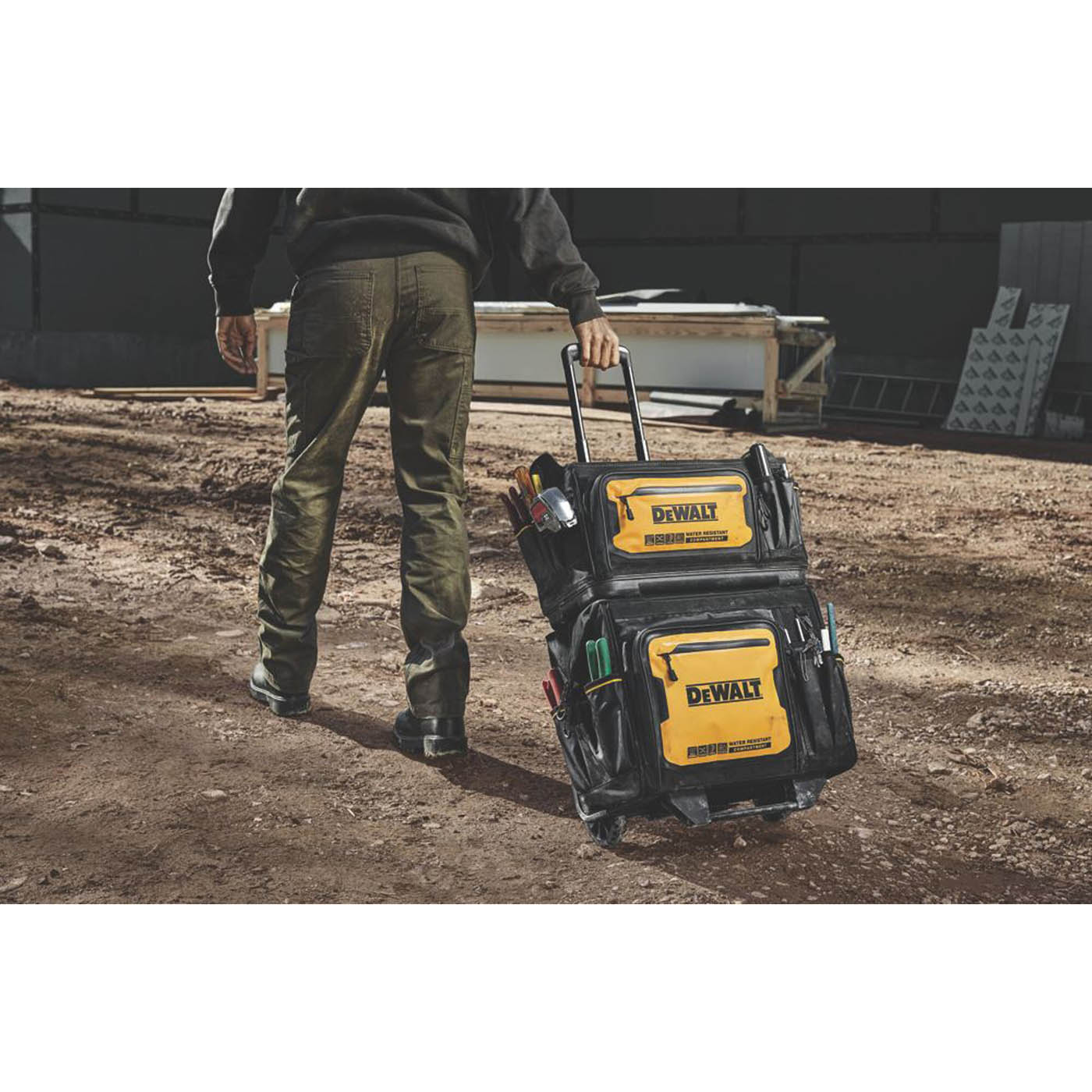 DEWALT Rolling Tool Bag  19"  DWST60107-1 Carrying Handles & Wheels - Image 5