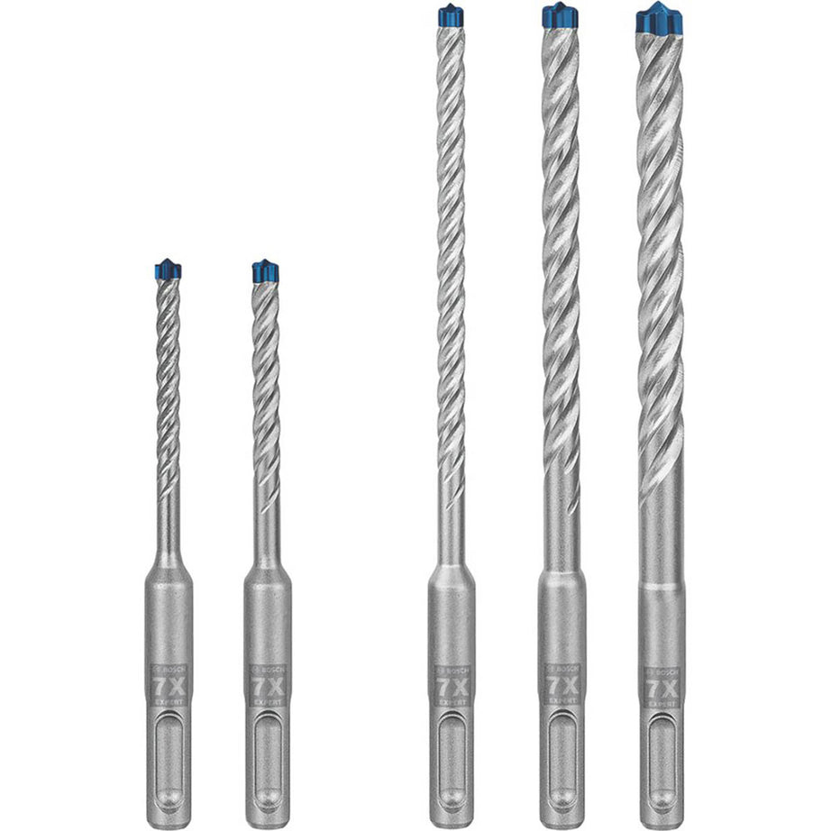 Bosch Drill Bit Expert SDS Plus Shank Masonry Concrete 4 Cutter Tip Set Of 5 - Image 1