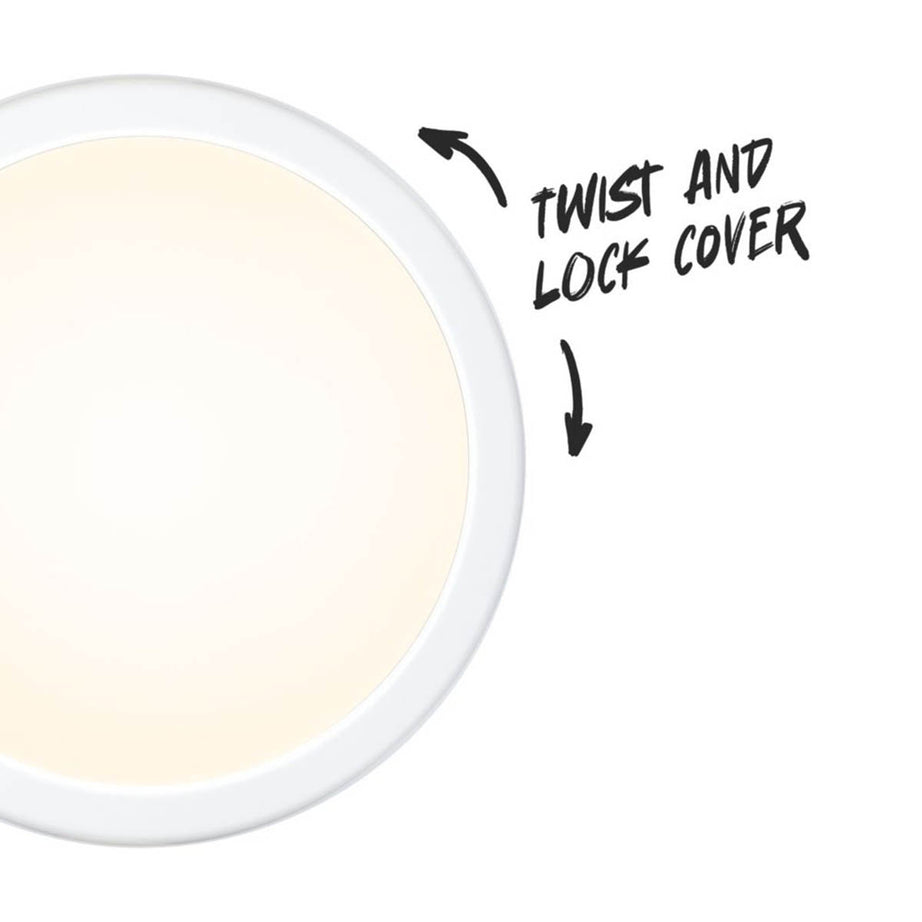 TCP LED Bulkhead Light Indoor Outdoor Emergency Round Microwave Sensor White - Image 5