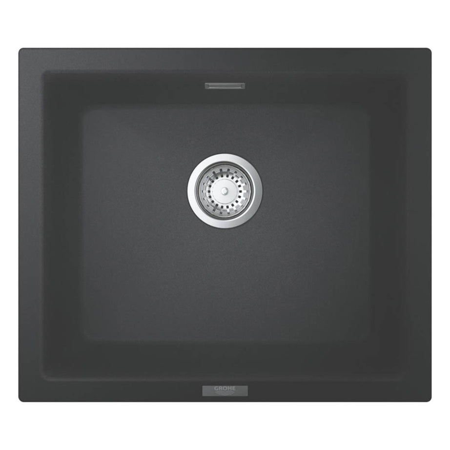 Grohe Kitchen Sink Matt Black 1 Bowl Under Mount Granite Composite 533 x 457mm - Image 2