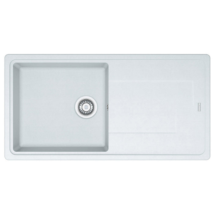 Kitchen Sink 1 Bowl Matt White Tectonite Reversible Drainer Waste Rectangular - Image 2