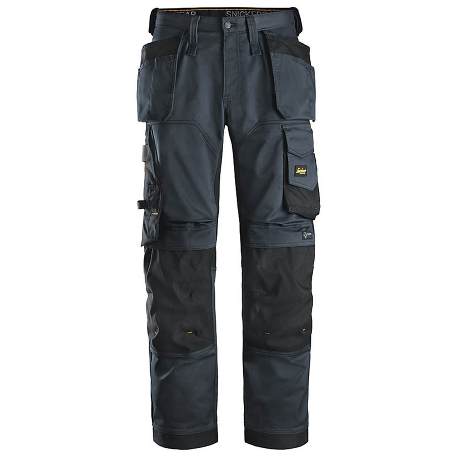 Snickers Work Trousers Mens Relaxed Fit Grey Stretch Multi Pockets 38"W 32"L - Image 1