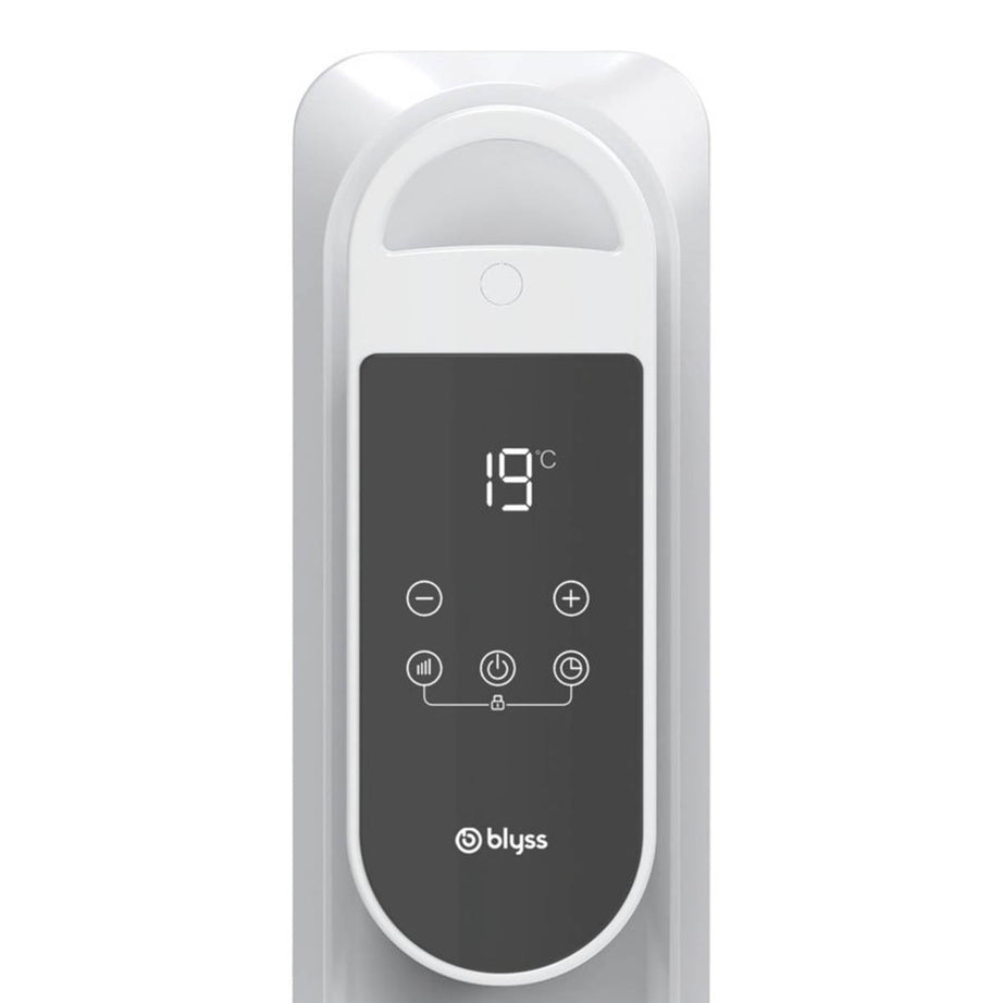 Blyss Oil Filled Radiator Electric Portable White 3 Heat Settings Timer 1500W - Image 5