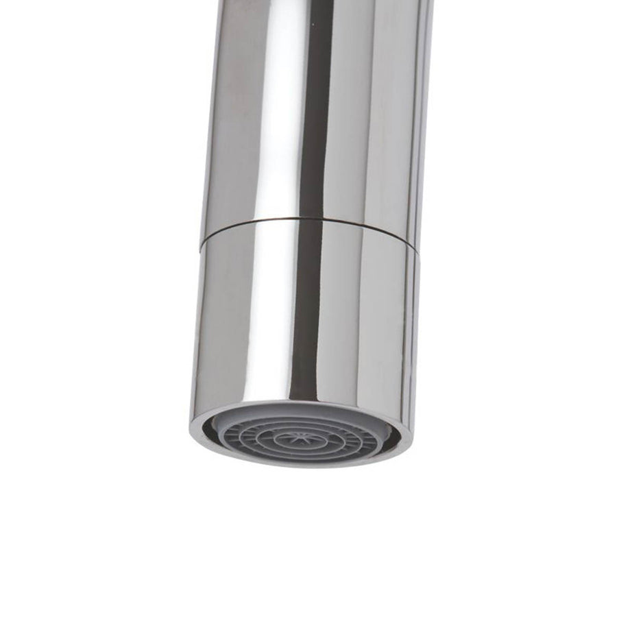 Kitchen Sink Tap Mono Mixer Chrome Ceramic Disc Double Lever Swivel Spout Faucet - Image 4
