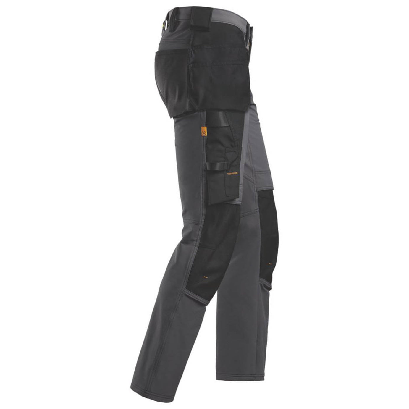 Snickers Mens Work Trousers 6271 Full Stretch Steel Grey/Black 33" W 32" L - Image 4