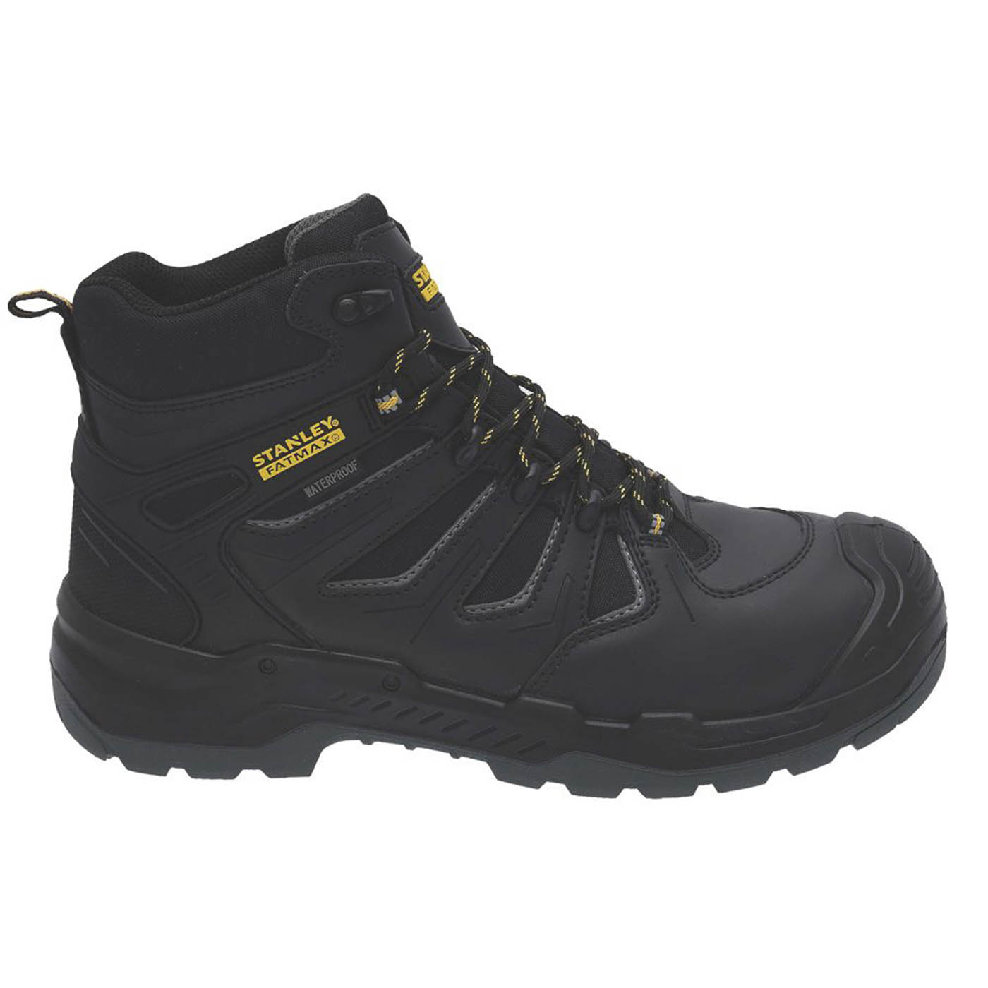Stanley FatMax Safety Boots Steel Toe Cap Black Waterproof Breathable Size 9 - Image 2