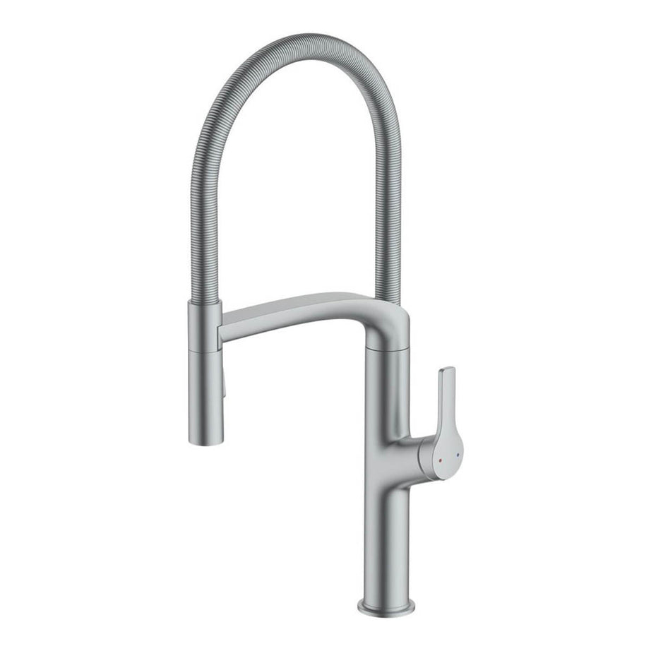 Swirl Kitchen Tap Mixer Stainless Steel Pull Out Single Lever Modern Faucet - Image 1