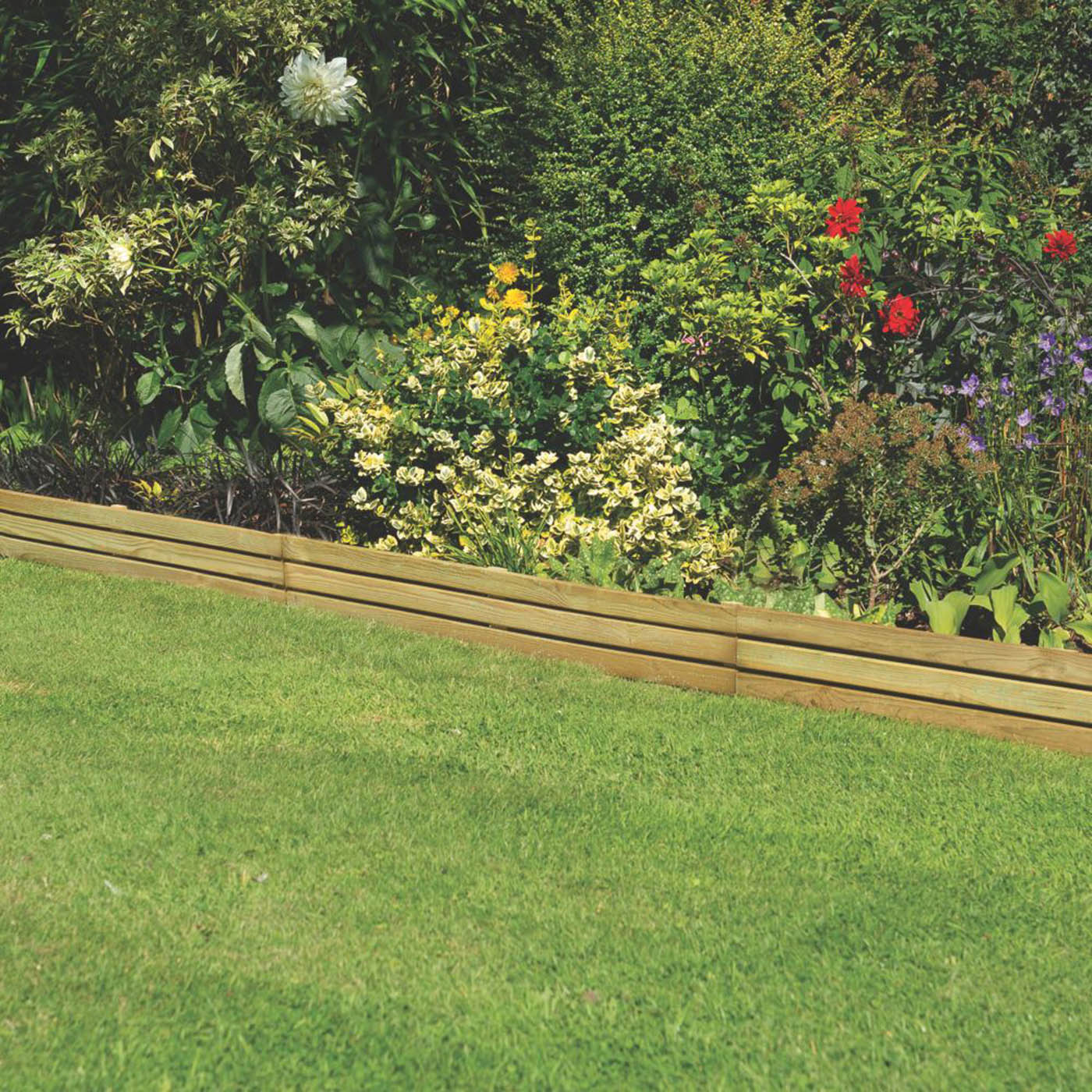 Forest Garden Slatted Border Edging Smooth-Planed 1.2m 5 Pack - Image 3