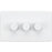 LED Dimmer Wall Switch 3-Gang 2-Way Rotary Intelligent Matt White Screwless - Image 1