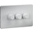 LED Dimmer Wall Switch 3-Gang 2-Way Rotary Intelligent Matt White Screwless - Image 2