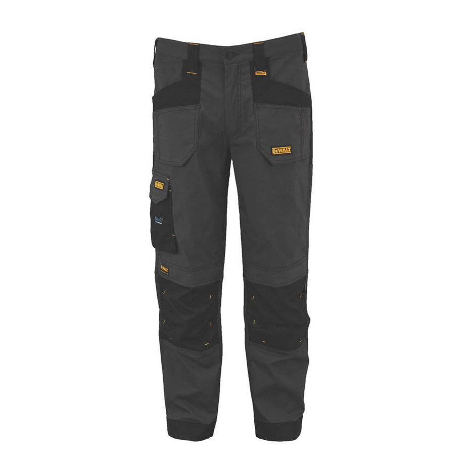 DeWalt Work Trousers Mens Slim Fit Black Grey Breathable Multi Pocket 40"W 31"L - Image 6
