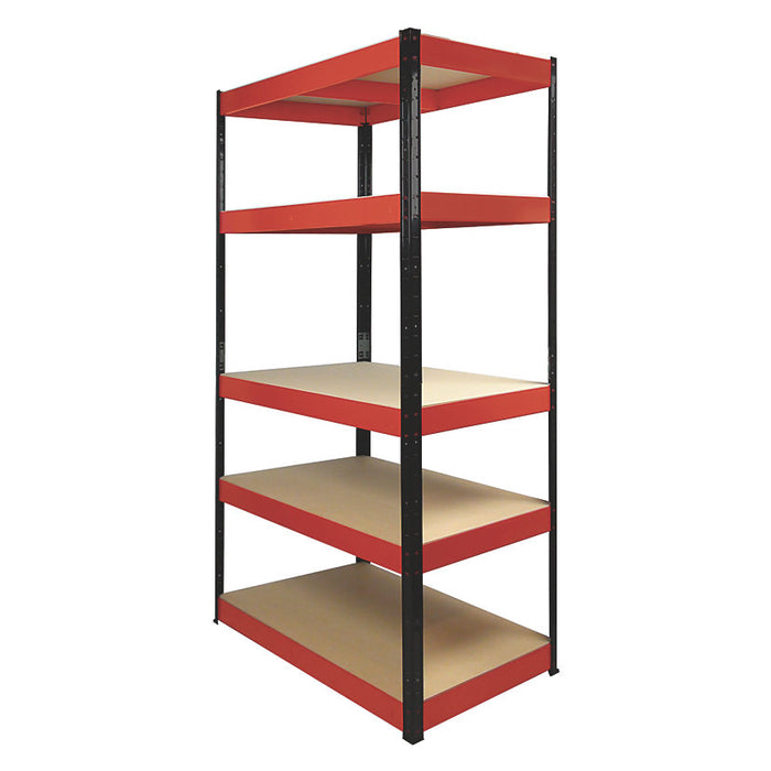 Shelving Unit 5 Tier Heavy Duty Storage Shelves Racking Indoor (H)180x(W)90cm - Image 1