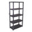 Shelving Unit 5 Tier Garage Storage Racking Plastic Black 850 x 400 x 1900mm - Image 1