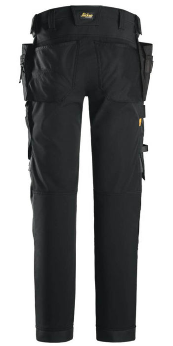 Snickers Stretch Trousers Black Softshell 17 Pockets Slim Windproof 35" W 32" L - Image 2