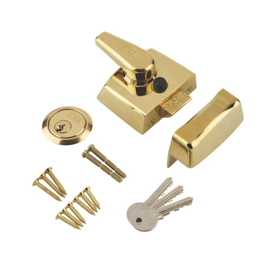 ERA Replacement Night Latch 40mm Backset 1430-37-1 Polished Chrome 3 Keys - Image 2
