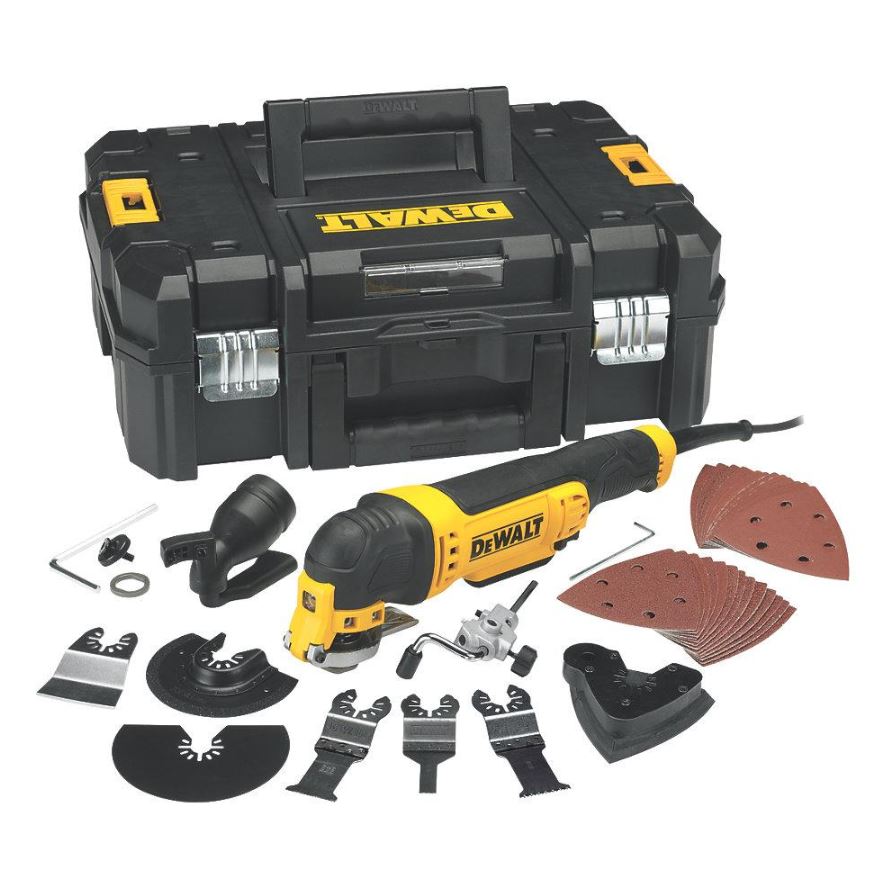 DeWalt Multi-Cutter & 37-Piece Accessory Set Electric DWE315KT 300W 240V - Image 1