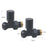 Designer Radiator Valves Anthracite Round Straight Manual Pair 15mmx 1/2" 2 Pack - Image 2